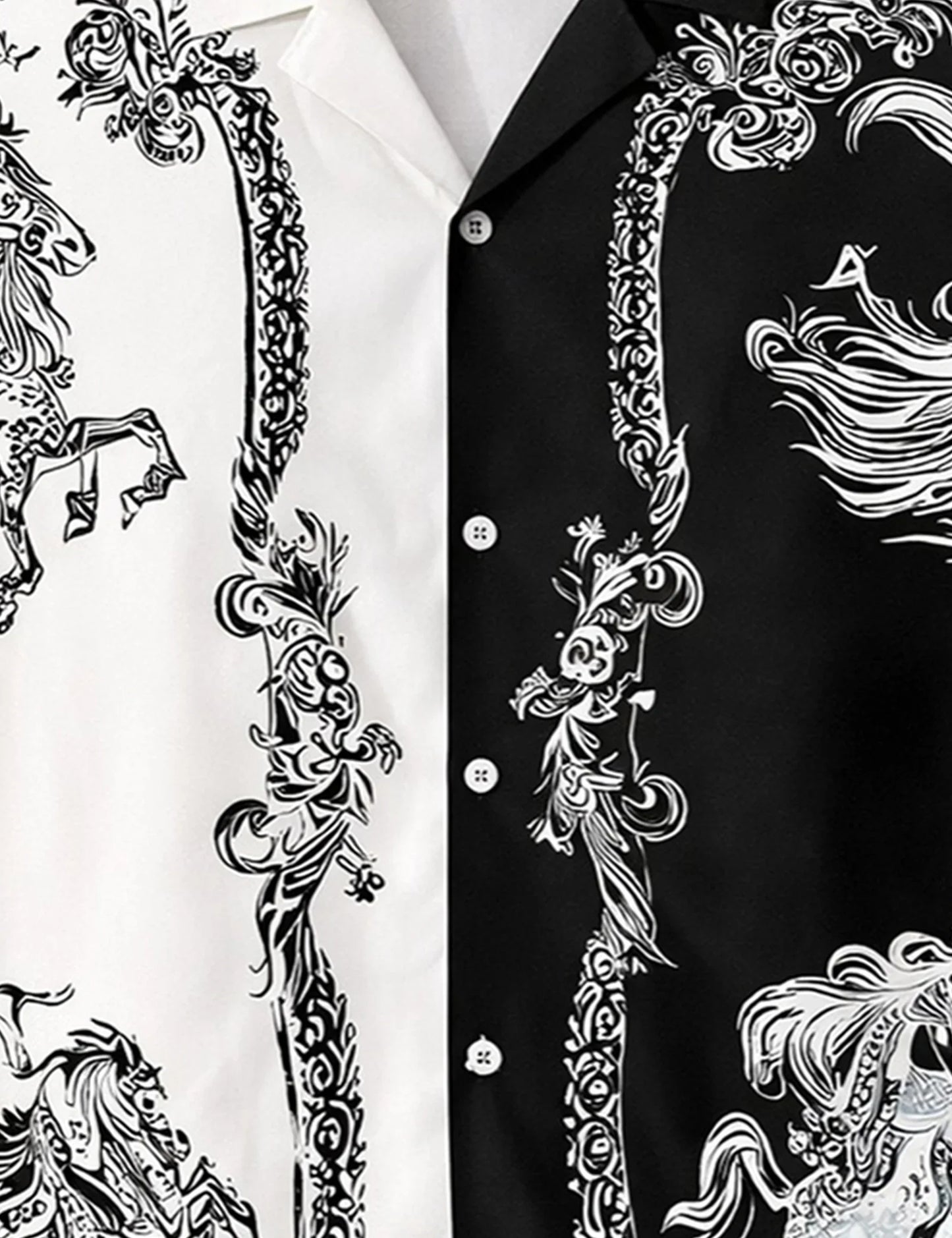 Black White Mirror Men's Shirt - XPST