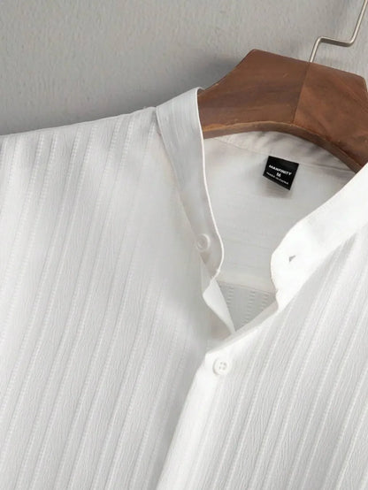 Premium white shirt & Black  track Pent Co-ord set For Man -Lafabrila
