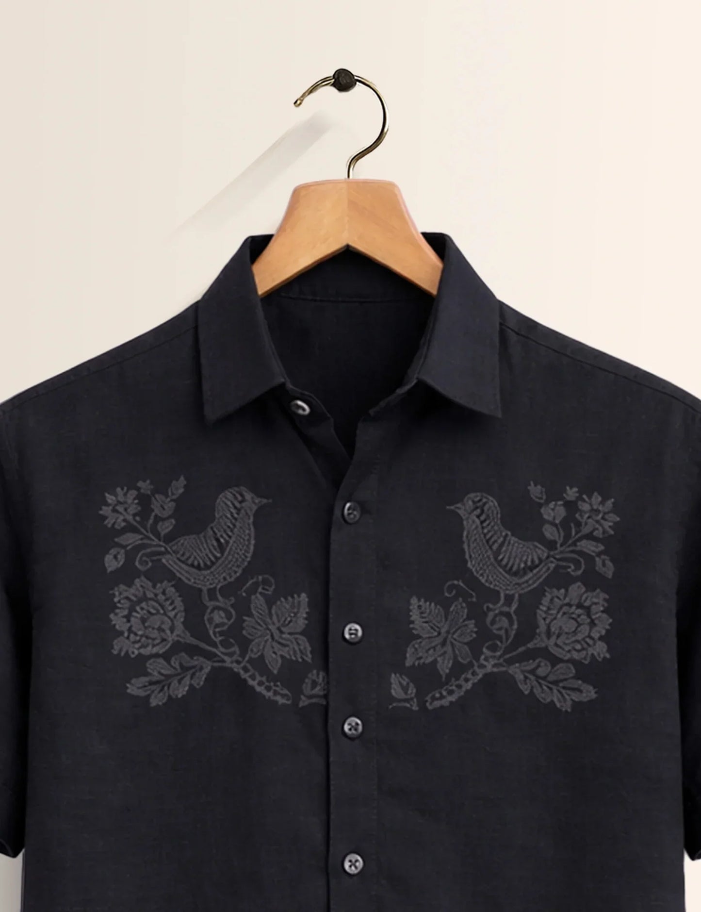Black Sparrow Printed Men's Shirt - XPST